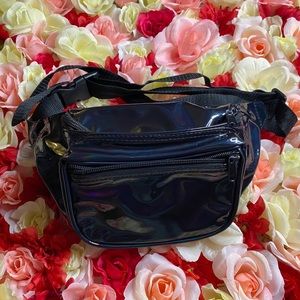Black Holographic Fanny Pack